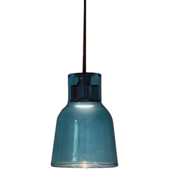 Bover Drip S/01L LED hanglamp van glas, blauw