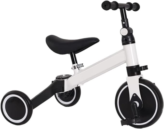 3-in-1 Kinder Driewieler Loopfiets met Verstelbaar Zadel - Lichtgewicht en Duurzaam