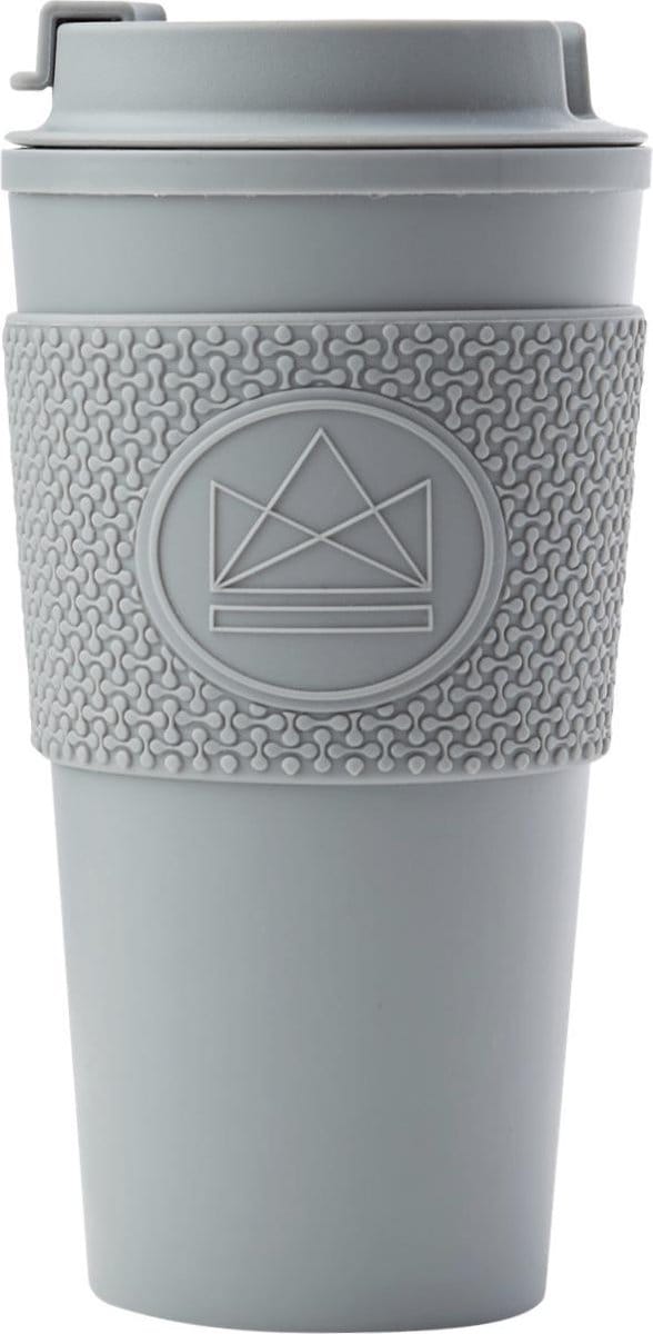 Neon Kactus -  Reisbeker - Dubbelwandige Thermosbeker - Forever Young - Grijs - 450ml