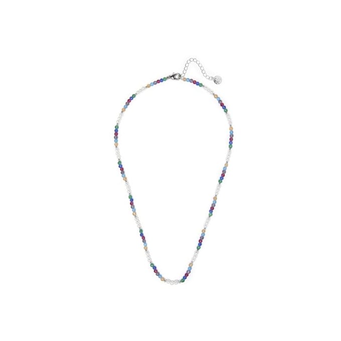 Luxenter Ketting van veelkleurig glas met rhodiumafwerking - Sury