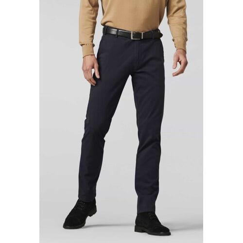 Meyer Broek Oslo Modern Fairtrade Cotton Flatfront Flex Navy / male