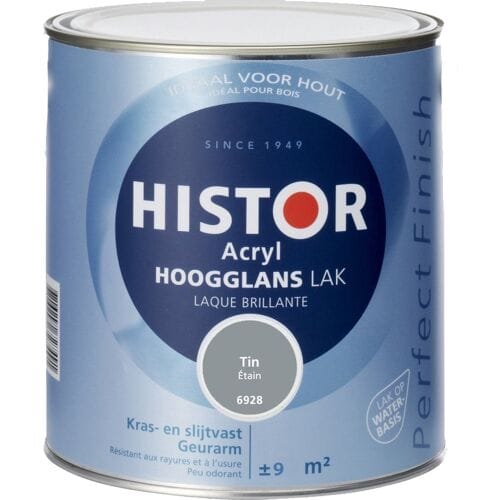Histor Acryl Hoogglans Lak - Tin