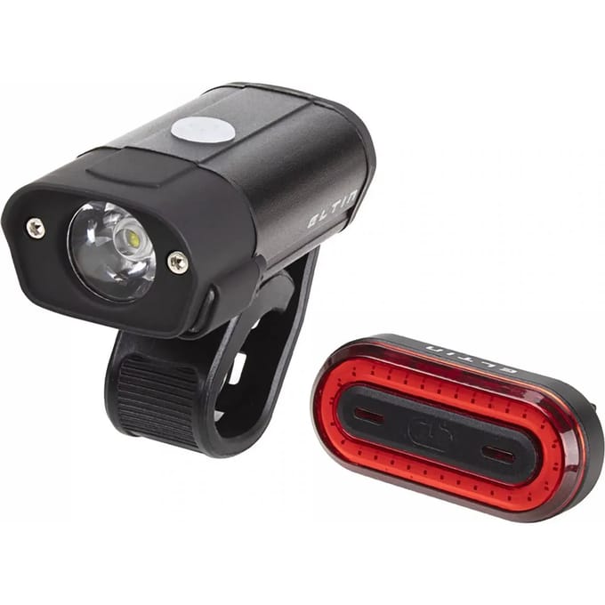 Voor- en achterlichtpakket Eltin Focus 400lum+40lum (x2)