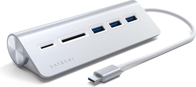 Satechi USB-C Aluminum USB hub & Card Reader Zilver USB hub - 3 - Zilver
