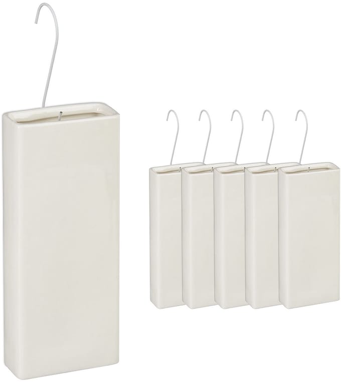 Waterverdamper radiator - set van 6 - 400 ml - keramiek - crème