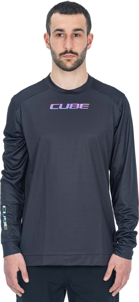 CUBE Fietsshirt ATX ROUND NECK JERSEY L/S BLACK XL