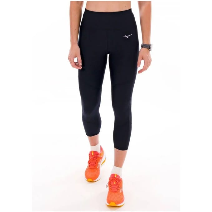 Mizuno Impulse Core 3/4 Tight Hardlooplegging Dames-Zwart