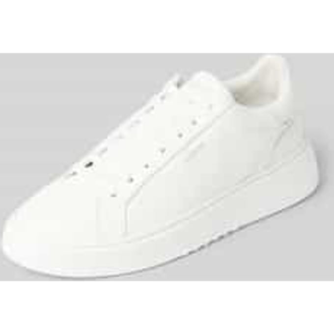 Sneakers van echt leer met logodetail