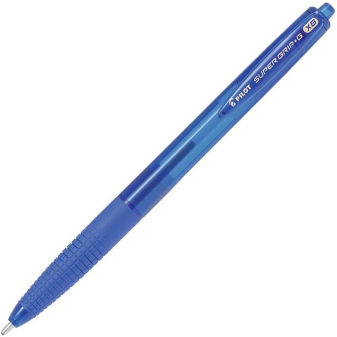 Pilot balpen Super Grip G retractable extra breed blauw