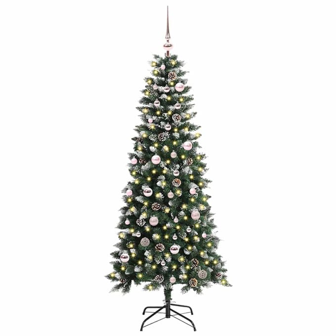 vidaXL - Kunstkerstboom - Groen - 150 - cm - PVC - en - Plastic - en - Staal