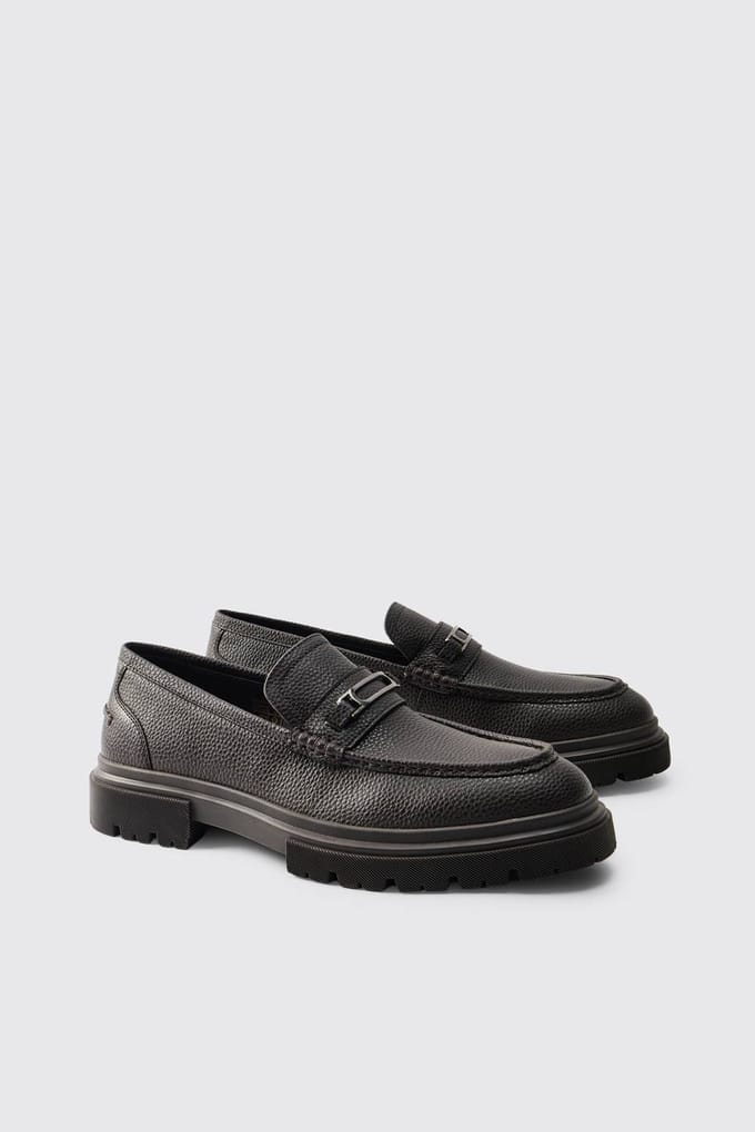 Chunky Gestructureerde Pu Loafer | Chocolate | Size 42