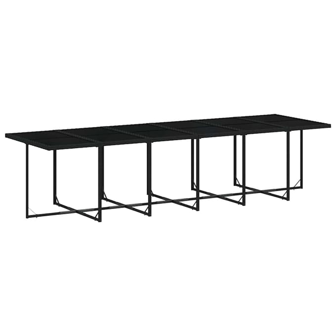 vidaXL - 17-delige - Tuinset - met - kussens - poly - rattan - zwart