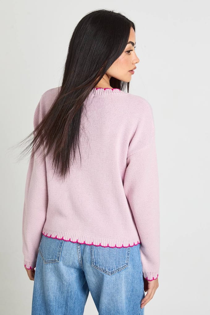 boohoo Dames Gebreid Crop Vest Met Deksteek | Pink | Maat: Medium