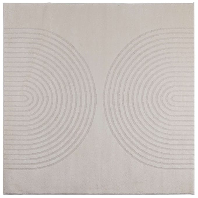 vidaXL - Binnen - kleed - GALATI - Crèmekleurig - 200 - x - 200 - cm - Polyester