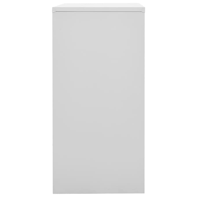 vidaXL - Lockerkast - 90x45x92,5 - cm - staal - lichtgrijs - en - rood