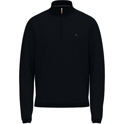 Fynch-Hatton Trui Air Cotton Troyer Zip Navy / male