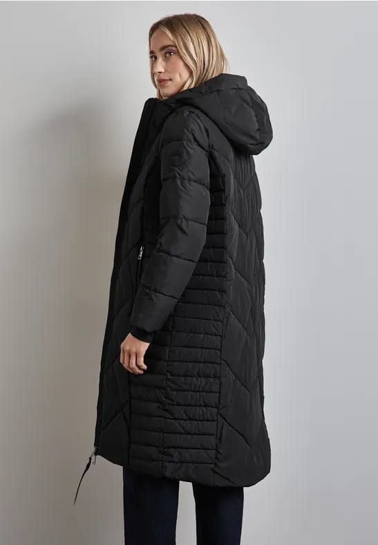 Street One Lange teflon jas - black - maat 36