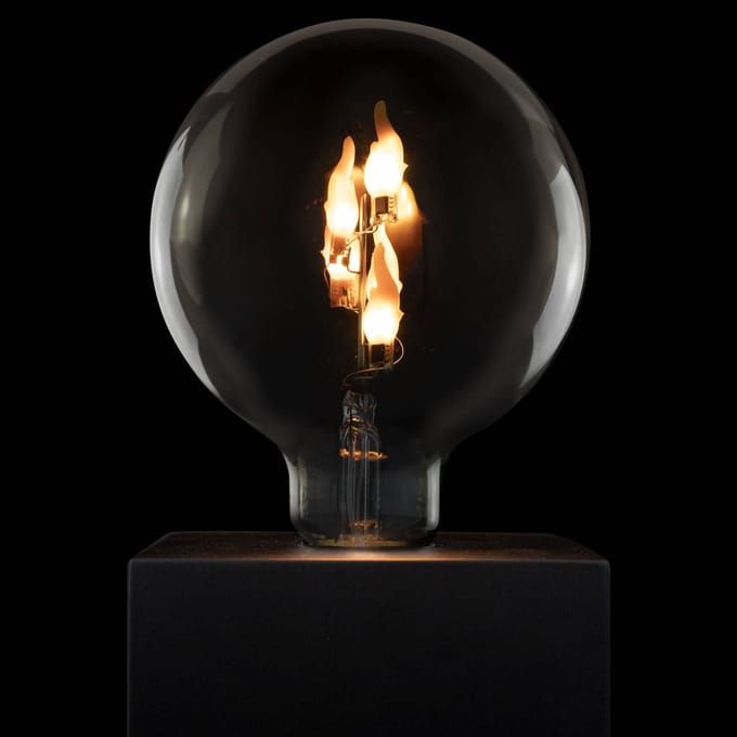 Segula LED Fire Flame Line E27 1W G125 helder staand 1800K