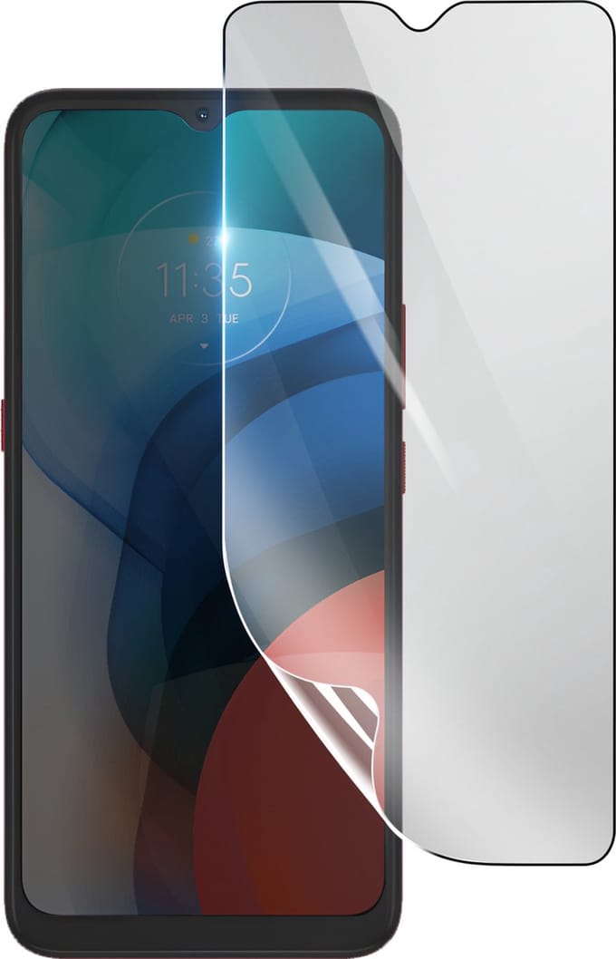 3mk, Geschikt voor Motorola Moto E7, Schokbestendige Hydrogel Screenprotector, Transparant
