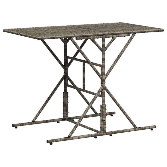 vidaXL - 7-delige - Tuinset - met - kussens - poly - rattan - grijs