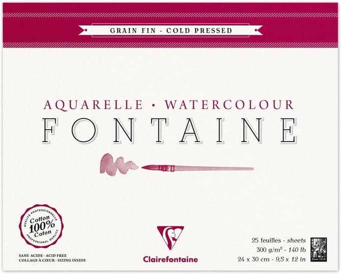 Koudgeperste Aquarelpapier 300gsm - 24 x 30 cm - Ideaal voor Aquarel Artwork