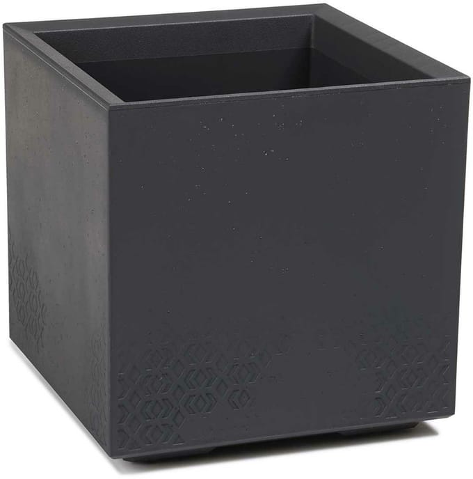 HowHomely Betonique ECO - Bloempot - Antraciet - 40x40 cm - Vierkant