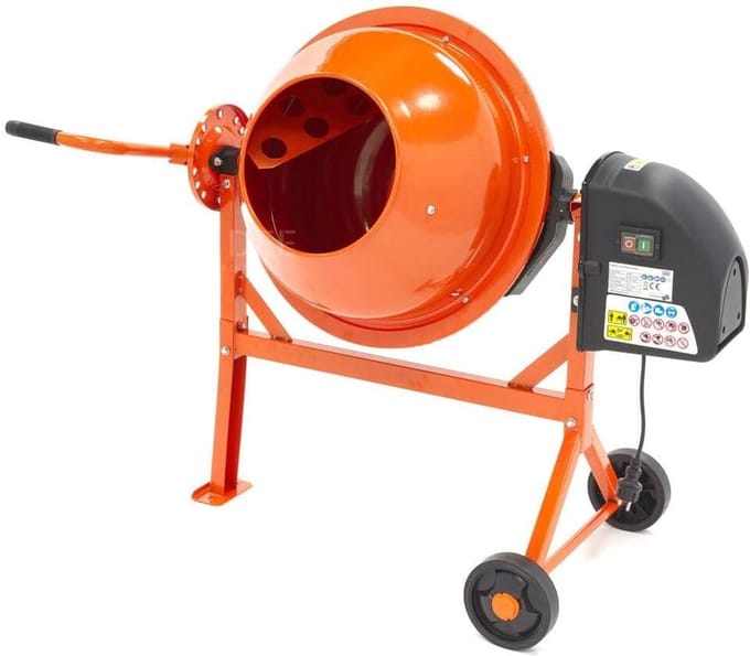 Betonmolen - Cement Mixer - Bouwprojecten - Robuust Stalen Frame - 63 Liter Capaciteit
