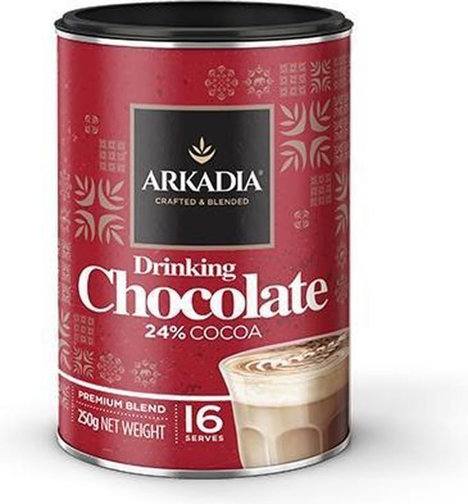 Arkadia Drinking Hot Chocolate 24% Cacao Original 250gr. Powder Cafe Beverage