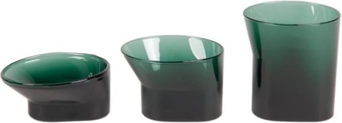 XLBoom CALA - Badkamerset van groen glas - 3-delige set