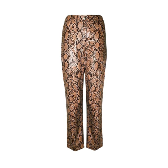 AmyLynn Dames Slangenprint Broek (Bruin)