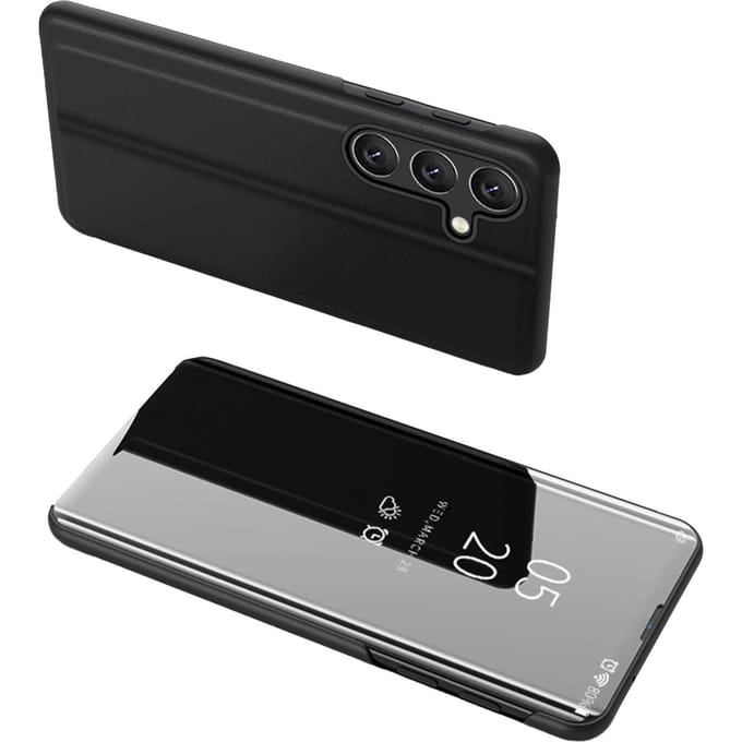 Hurtel Clear View Case Cover for Samsung Galaxy A24 4G Flip Cover Black