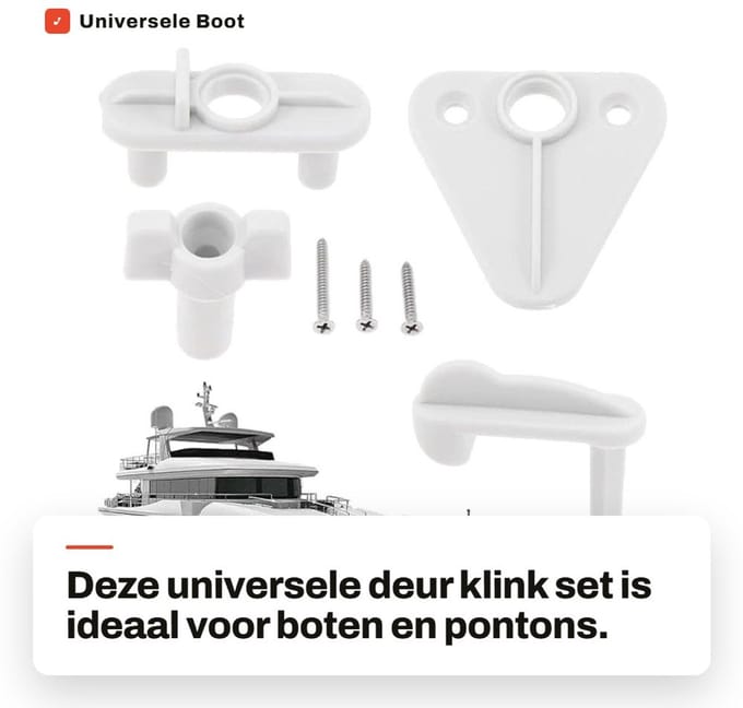 Dailygoods - Universele Boot Deur Klink Set van 4 voor Marine Toepassingen