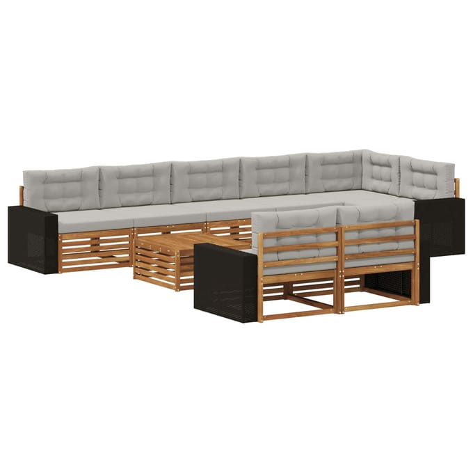 vidaXL - Buiten - bank - set - 9 - st