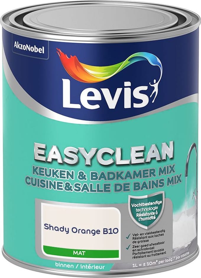 Levis - Easyclean Keuken & Badkamer Mix - Shady Orange B10 - Mengverf - 1 L