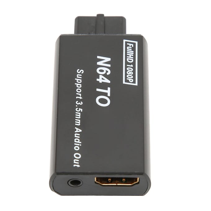 pour Convertisseur N64 vers Interface Multimédia HD 1080p Support PAL NTSC Adaptateur de Jeu Vidéo avec 3,5 mm gray
