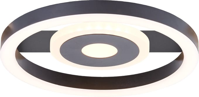 Brilliant Maureen - Plafondlamp - LED 12W - 3000K - Zwart