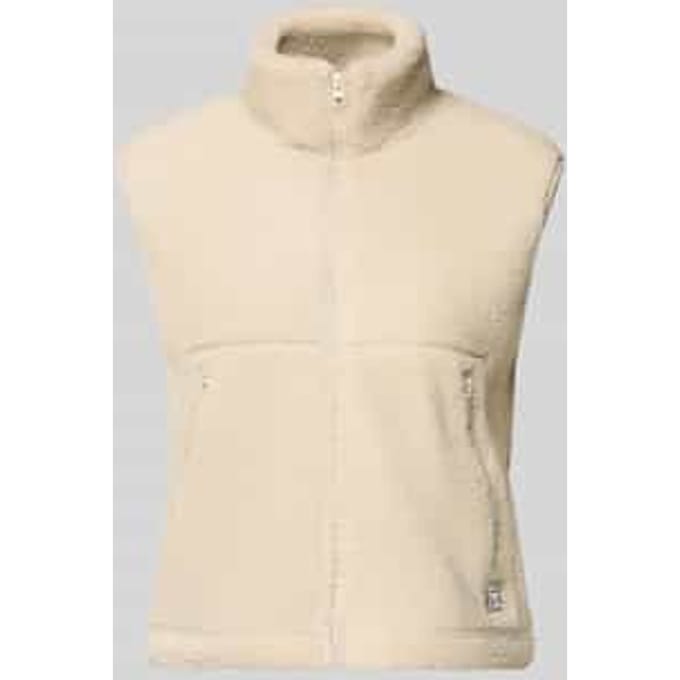 Bodywarmer van teddybont met opstaande kraag model 'MASEY'