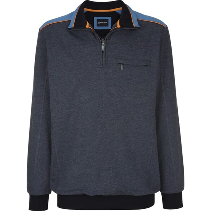 Babista herren Sweatshirt - 52/54 - donkerblauw - Plus Size