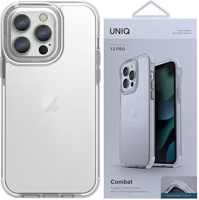 UNIQ - Combat - iPhone - 13 - Pro - Max - 6.7 - hoesje - wit/wit