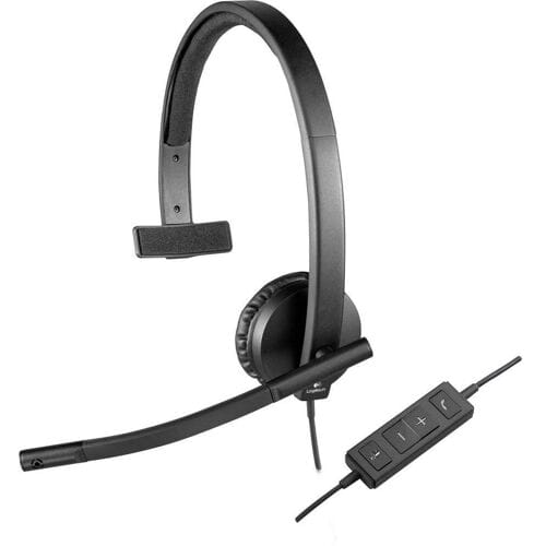 Logitech H570e On Ear headset Kabel Mono Zwart Ruisonderdrukking (microfoon) Volumeregeling, Microfoon uitschakelbaar (mute) Computer