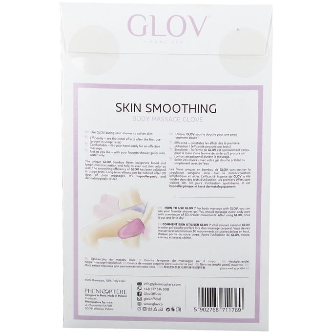 GLOV Schilhandschoen Body Massage Glove Pink Scrubhandschoenen Dames