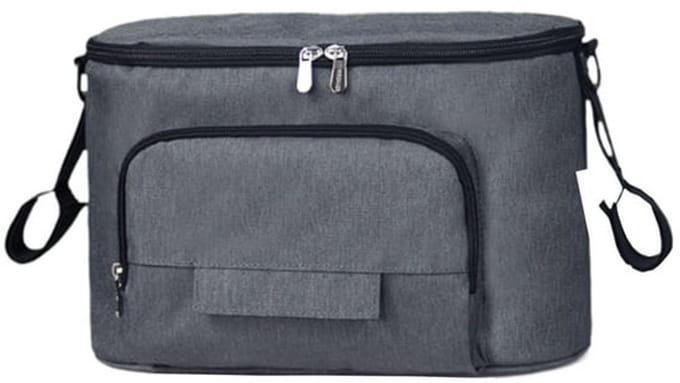 Opbergtas voor kinderwagen - luiertas - waterdicht - universeel - grijs - 32*16*18,5 cm