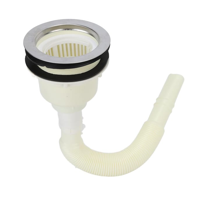 Bouchon d'évier de bac à shampooing de salon de coiffure Crépine d'évier avec attrape-cheveux Accessoire pour shampooing white