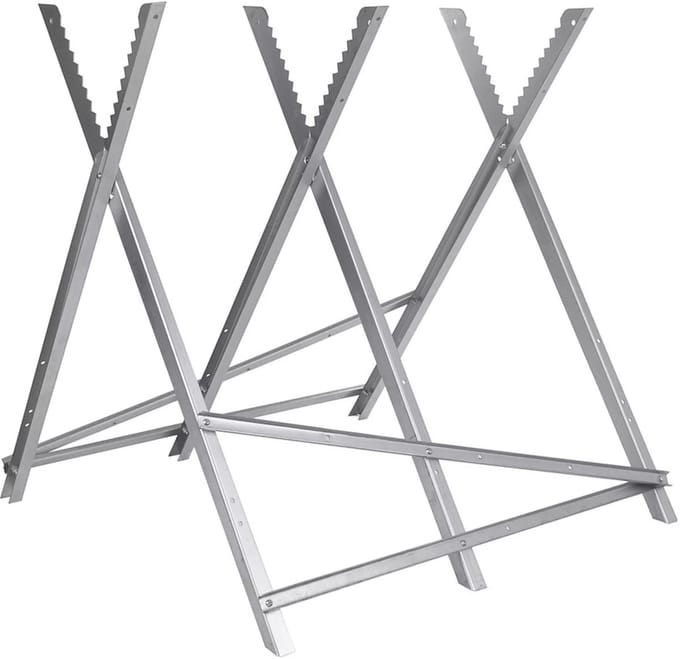 GEKO Zaagbok - Stalen Frame - 150 kg Draagvermogen - Verstelbare Hoogte - Opvouwbaar