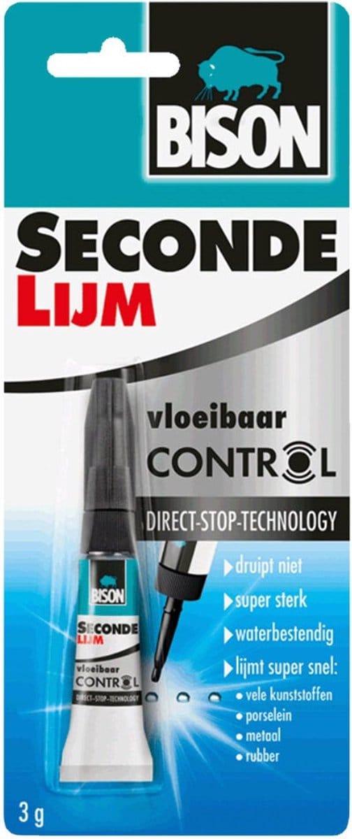 Bison secondelijm vloeibaar control 3 gr