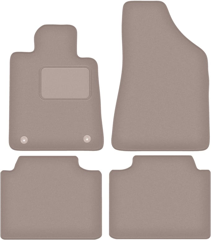 Beige velours matten voor: Renault Safrane liftback (1992-2000)