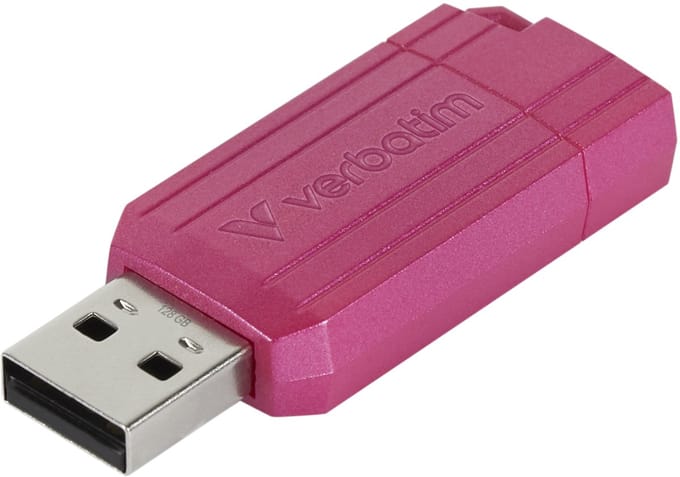 Verbatim USB DRIVE 2.0 PINSTRIPE USB-stick 128 GB Pink 49460 USB-A 2.0