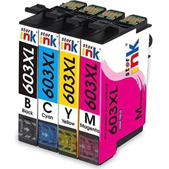 Cartouches d'encre - Starink - 603XL - Multi-couleurs - Pack de 4 - Compatible Epson Workforce