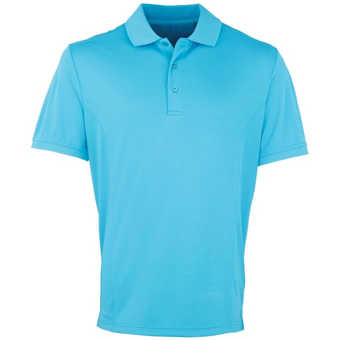 Premier Heren Coolchecker Pique korte mouw Polo T-Shirt (Turquoise)