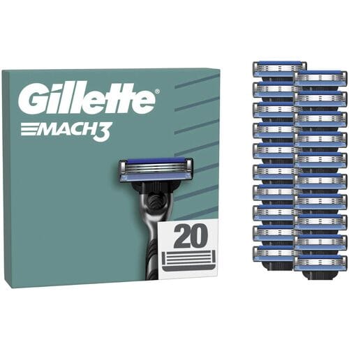 Gillette Mach3 Base Scheermesjes Voor Mannen - 20 stuks - Brievenbusverpakking